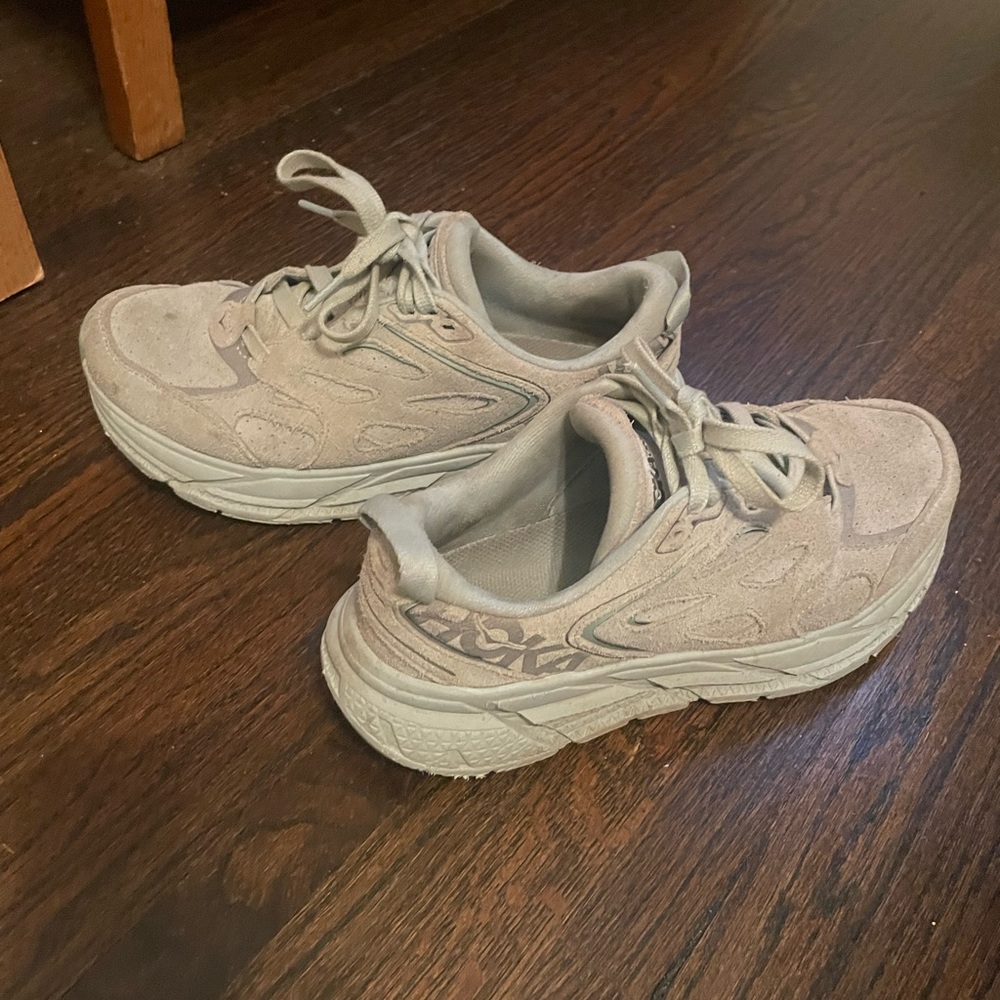 Hoka Suede Blue Clifton L Shoes